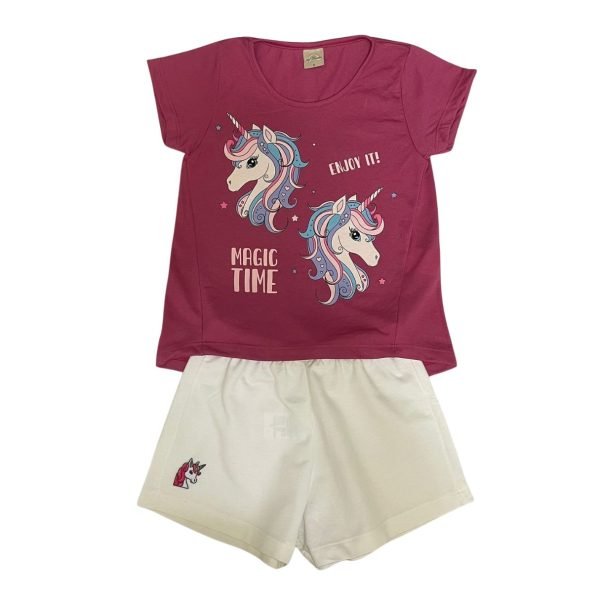 Estampa 2 Unicórnios c shorts branco.2