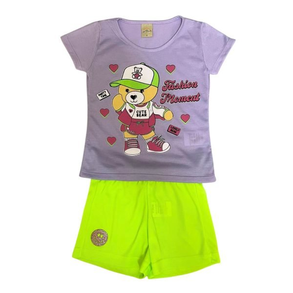 Estampa Ursinho com boné verde e branco.2